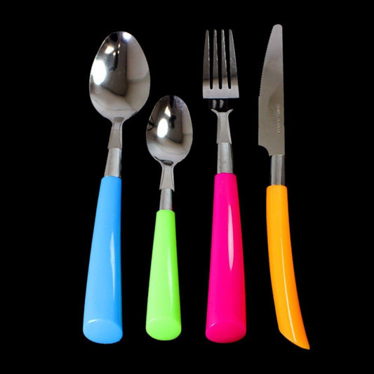 Elegant 24Piece Deep Colored Stainless Steel Cutlery Set