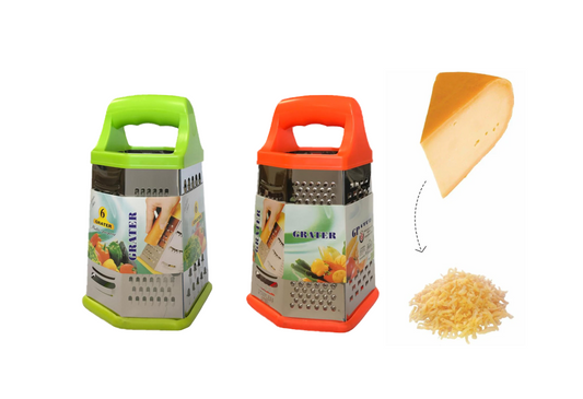6Sided Professional Grater Shredder for Cheese Garlic Ginger and Potatoes