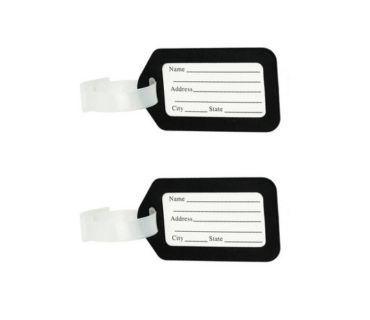Durable Plastic Luggage Tag Set Pack of 2