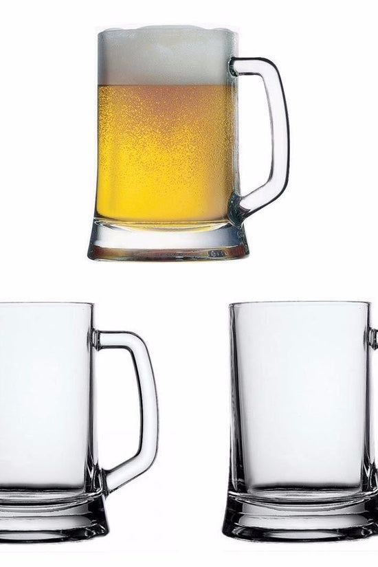 Set of 2 Classic Heavy Duty Big Bear Glass Mugs