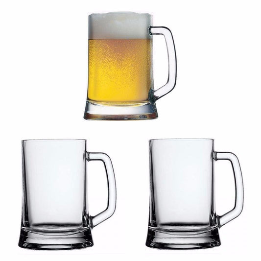 Set of 2 Classic Heavy Duty Big Bear Glass Mugs
