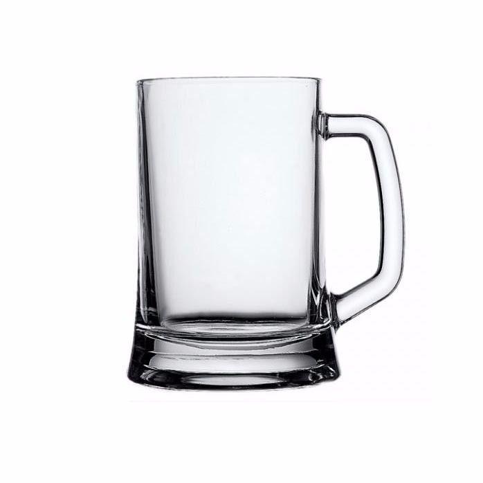 Set of 2 Classic Heavy Duty Big Bear Glass Mugs