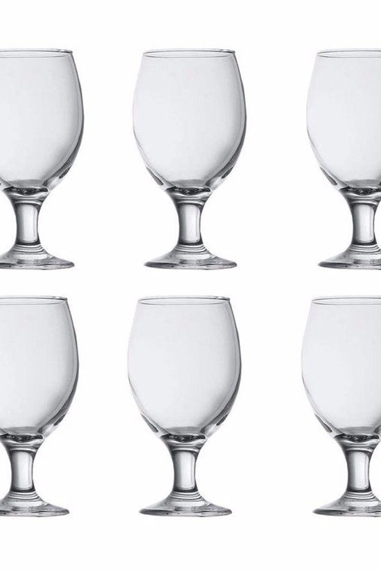 Premium Clear Glass Beer Glasses Set of 6