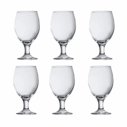 Premium Clear Glass Beer Glasses Set of 6