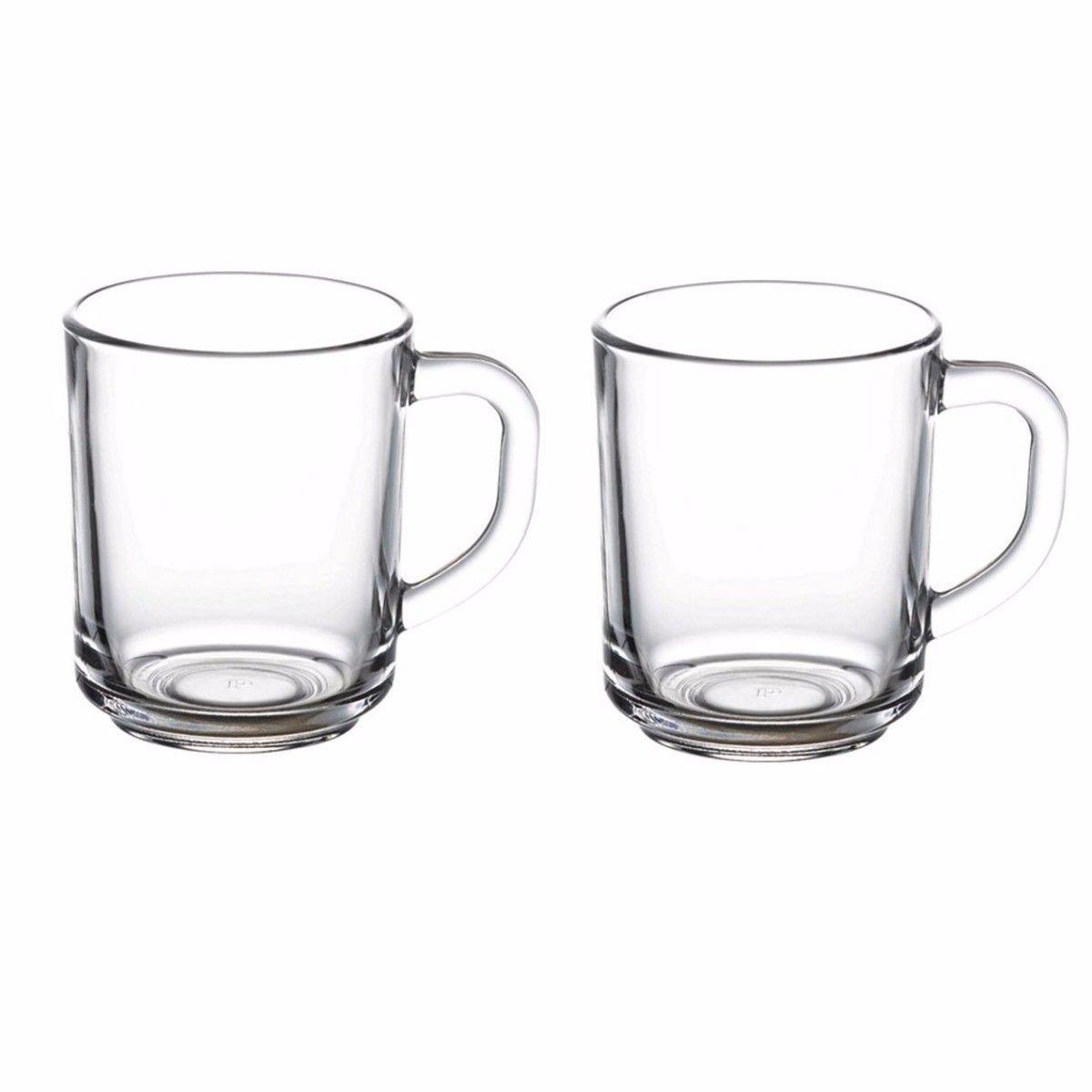 Premium PB Glass Tea Mug 250ml Set of 2