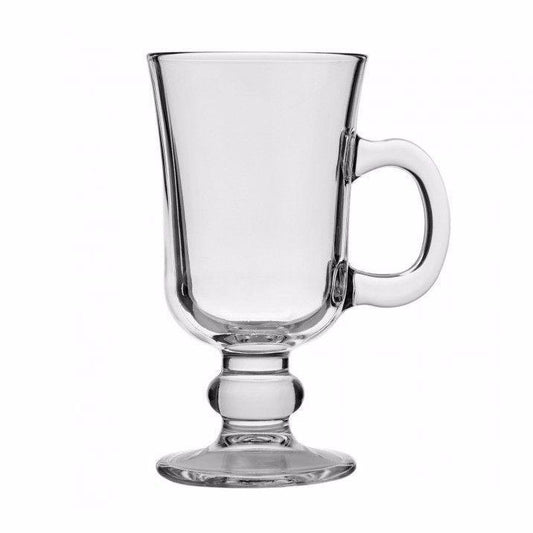 Elegant Irish Coffee Hot Chocolate Glass Mug Set 8oz Pack of 6