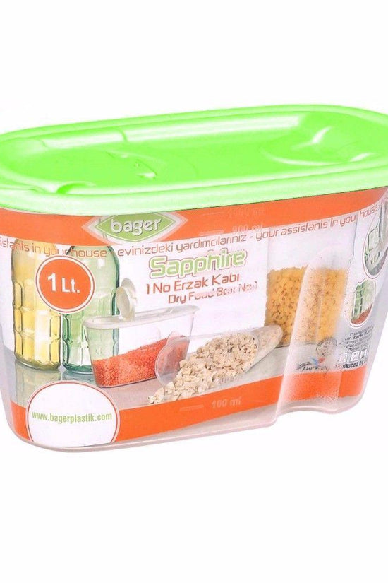 1L Plastic Pantry Storage Container with Pourer Lid Assorted Colours