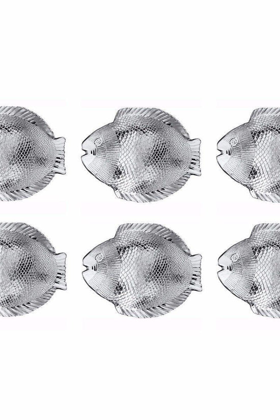 Elegant Marine Clear Glass FishShaped Service Plate 20cm
