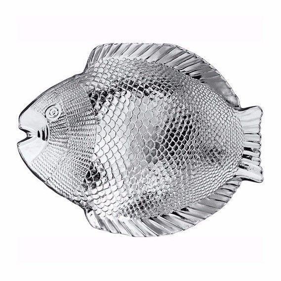 Elegant Marine Clear Glass FishShaped Service Plate 20cm