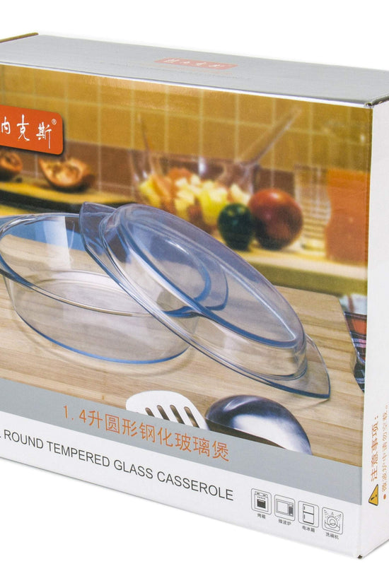 Durane 15L Tempered Glass Casserole Dish with Lid Premium Quality