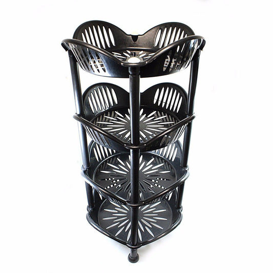 4 Tier FlowerShaped Kitchen Veg Trolley Stand