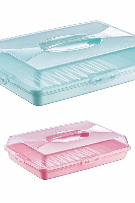 Premium Plastic Cake Pastry Party Tray Storage Box with Cover