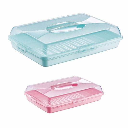Premium Plastic Cake Pastry Party Tray Storage Box with Cover