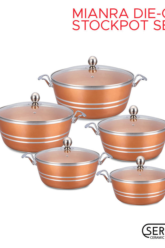 SQ Professional Seramiq Mianra Diecast Stockpot Set of 5 Axinite Finish
