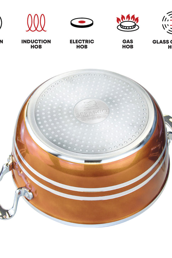 SQ Professional Seramiq Mianra Diecast Stockpot Set of 5 Axinite Finish