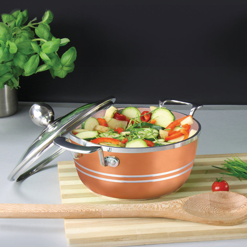 SQ Professional Seramiq Mianra Diecast Stockpot Set of 5 Axinite Finish