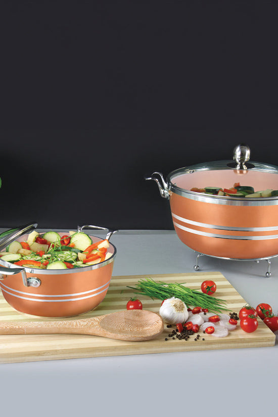 SQ Professional Seramiq Mianra Diecast Stockpot Set of 5 Axinite Finish