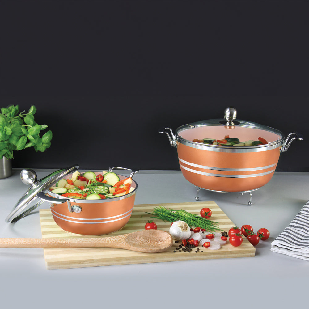 SQ Professional Seramiq Mianra Diecast Stockpot Set of 5 Axinite Finish
