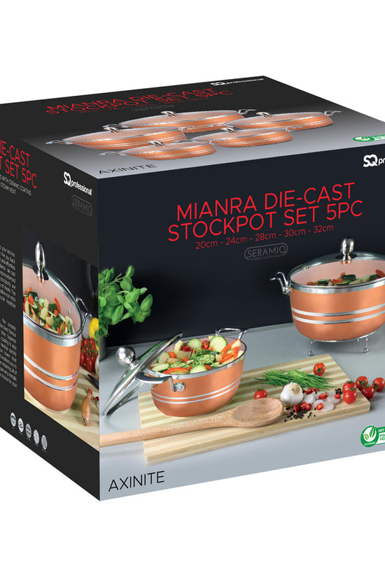 SQ Professional Seramiq Mianra Diecast Stockpot Set of 5 Axinite Finish
