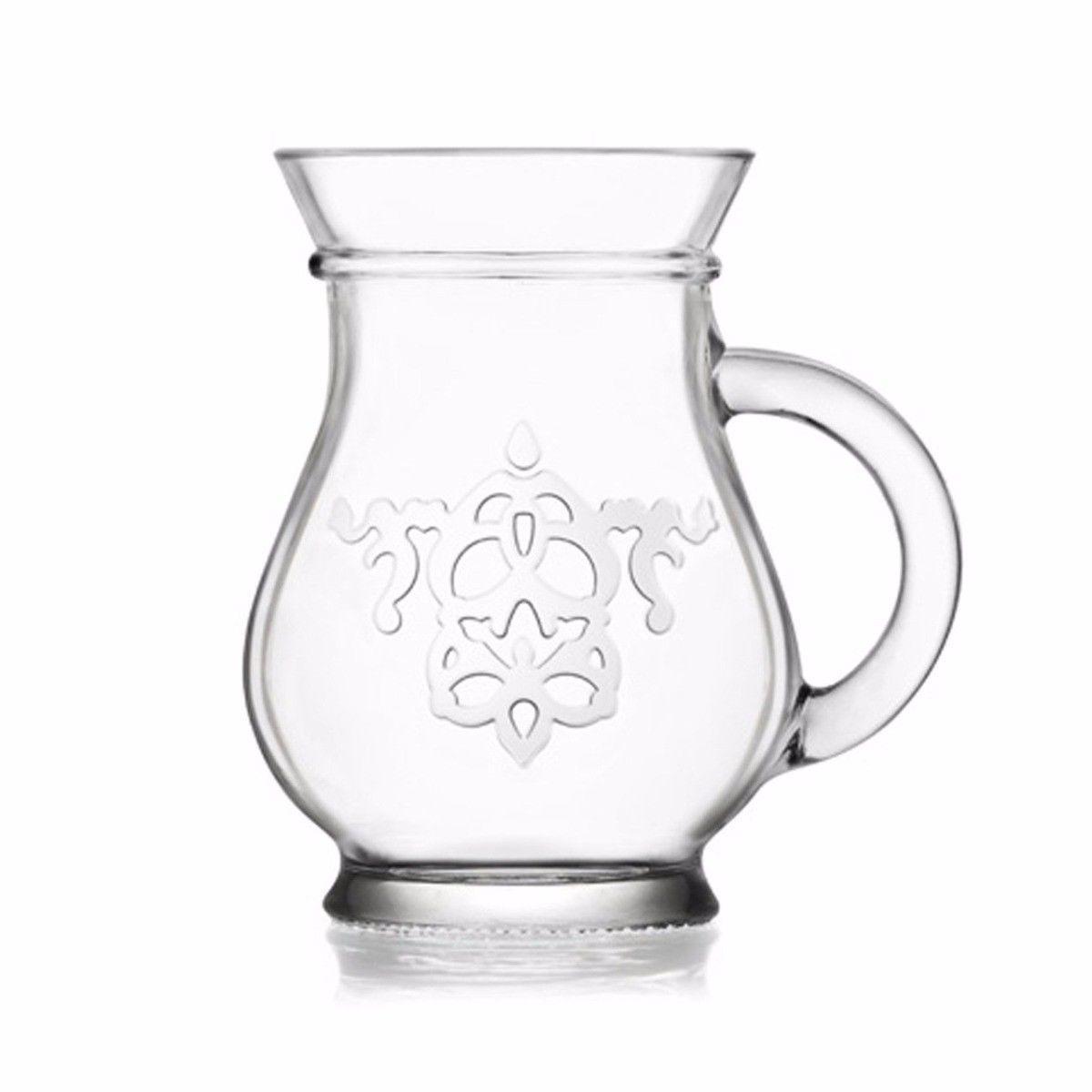 Elegant Patterned Glass Jug Set 330cc Pack of 2