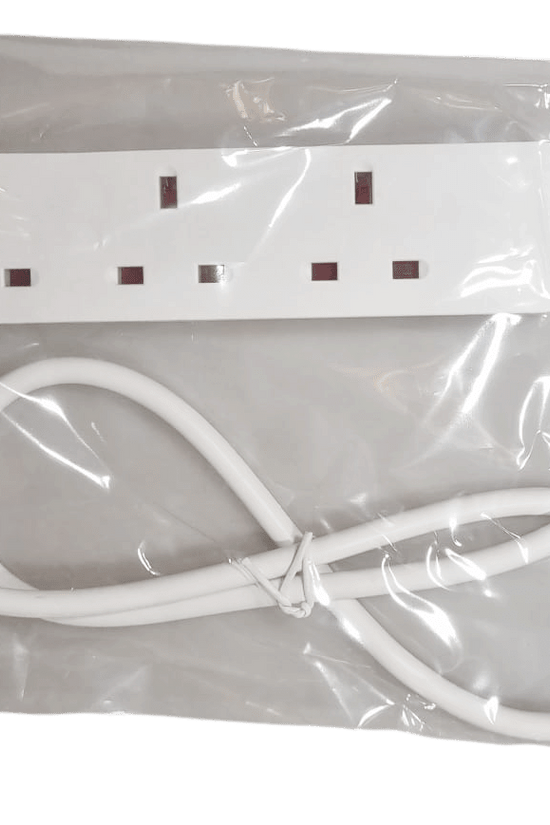 4 Way UK 3 Pin Plug Surge Protected Extension Lead Ultimate Power Solution