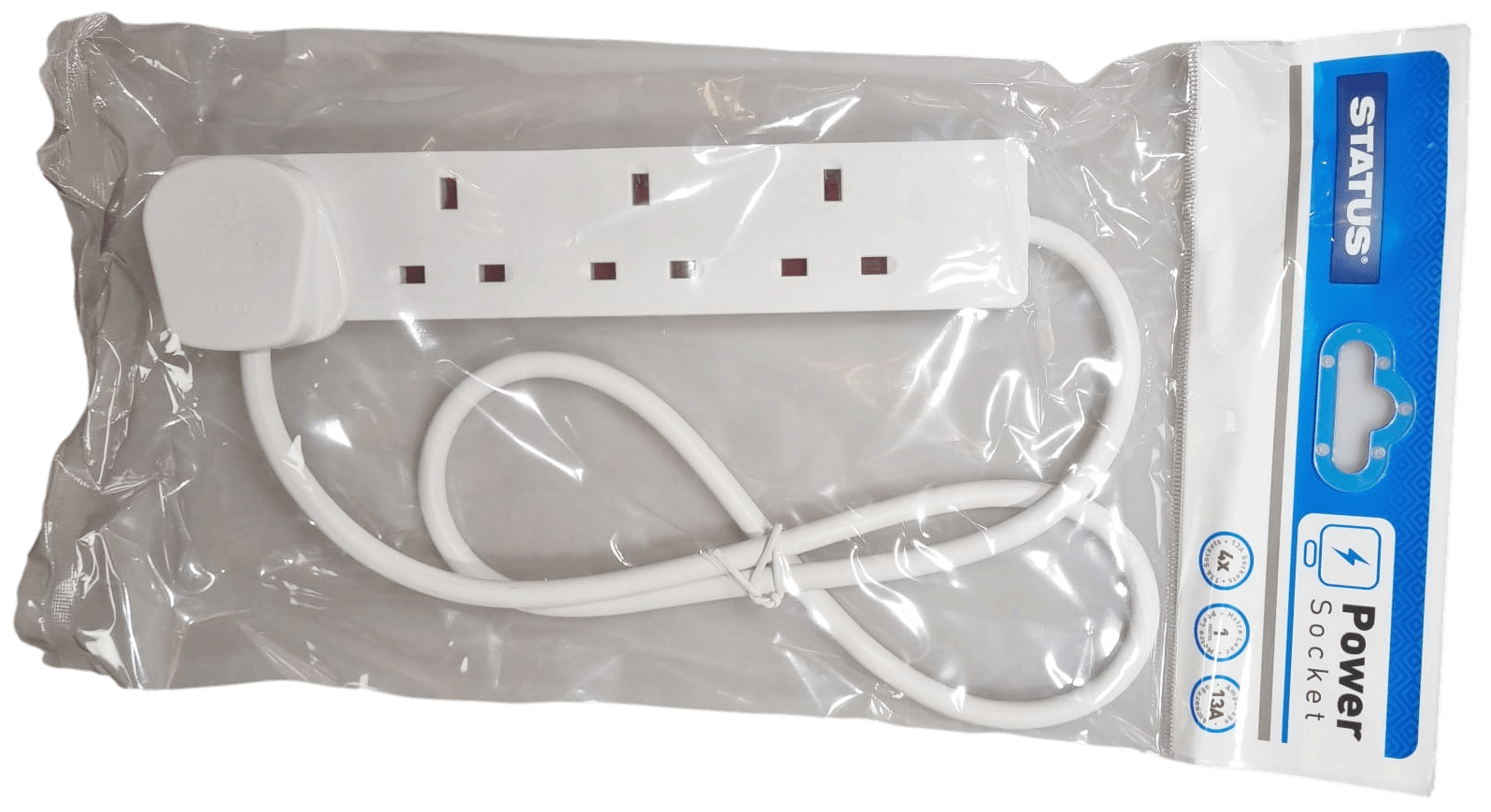 4 Way UK 3 Pin Plug Surge Protected Extension Lead Ultimate Power Solution