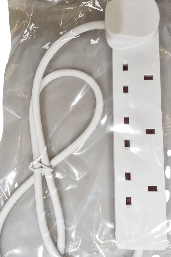 4 Way UK 3 Pin Plug Surge Protected Extension Lead Ultimate Power Solution