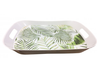 Stylish Melamine Rectangle Dip Tray with Handles 36 x 24 cm