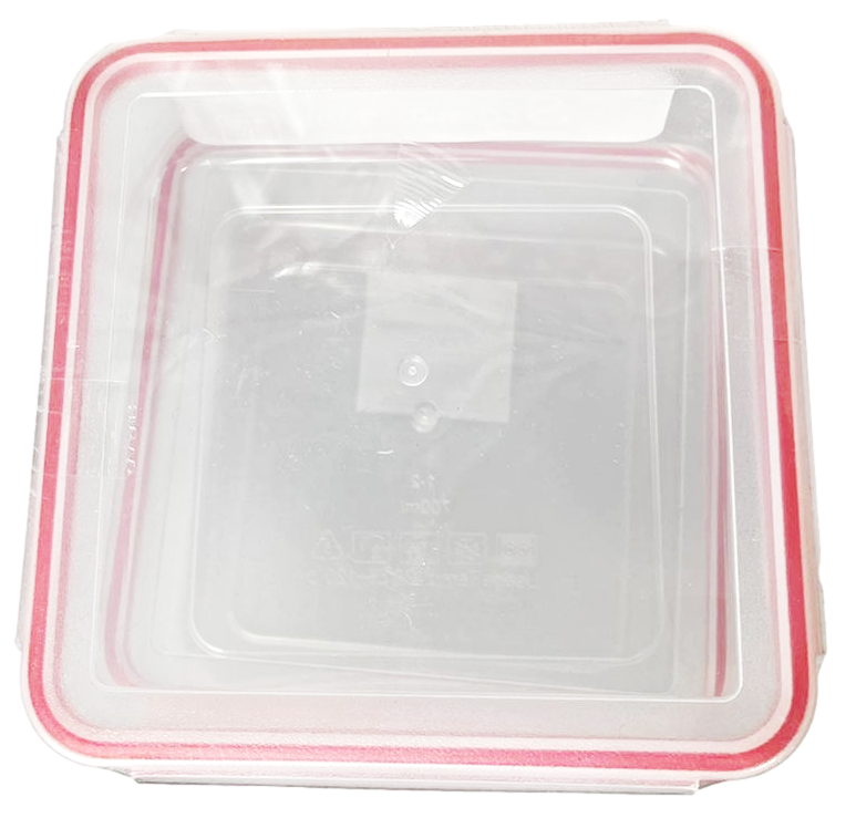 Durable Plastic Food Storage Container Set of 2 700ml Capacity