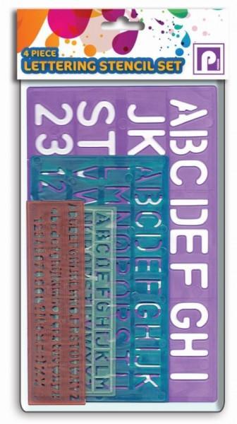 Creative Plastic Alphabet Letter Stencil Set Pack of 3