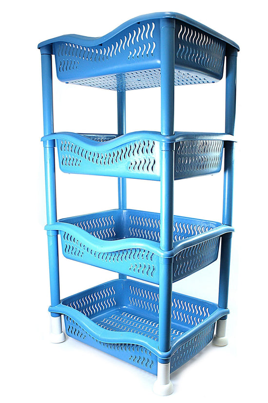 4 Tier Plastic Kitchen Food Storage Rack Organize Your Space Efficiently