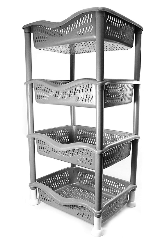 4 Tier Plastic Kitchen Food Storage Rack Organize Your Space Efficiently