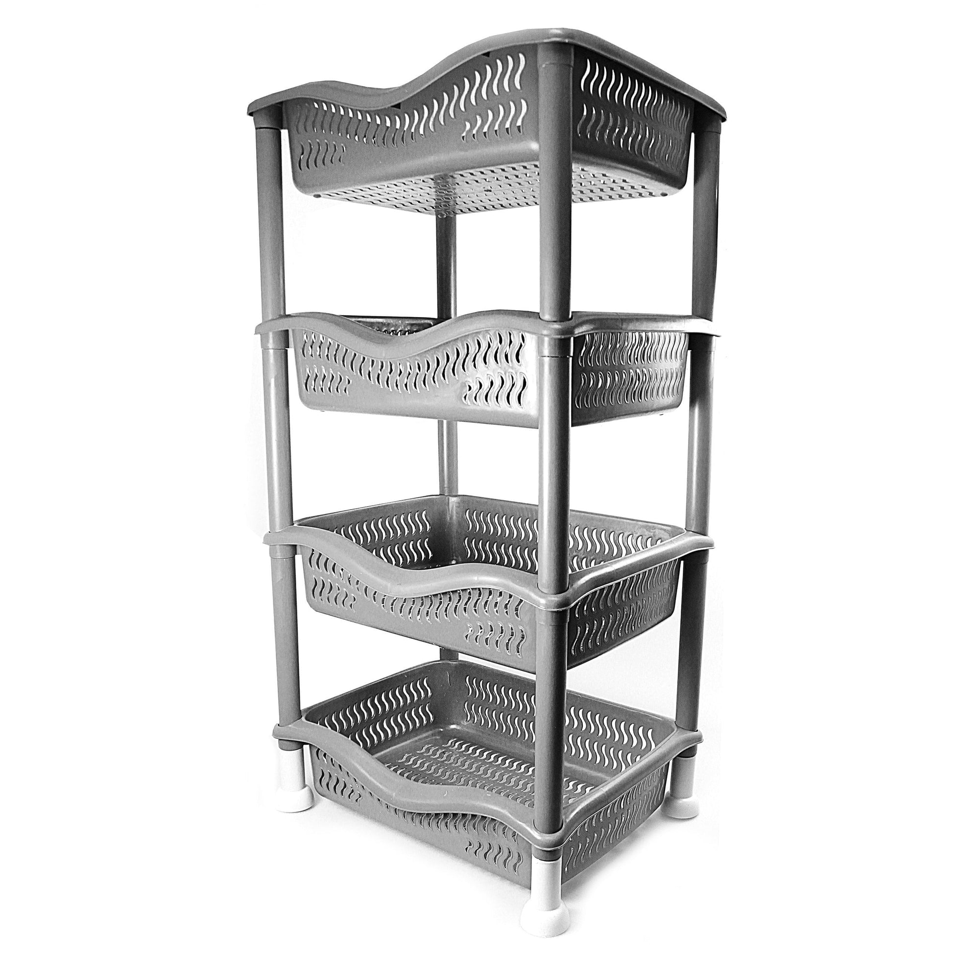 4 Tier Plastic Kitchen Food Storage Rack Organize Your Space Efficiently