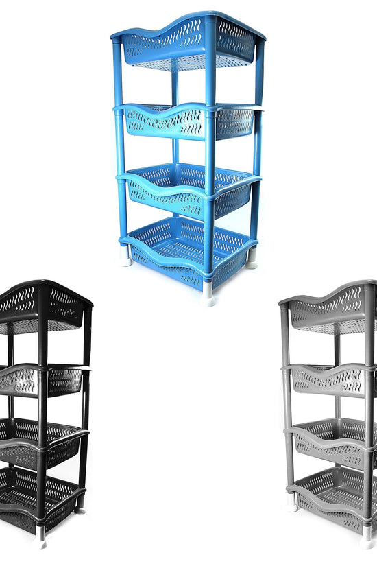 4 Tier Plastic Kitchen Food Storage Rack Organize Your Space Efficiently