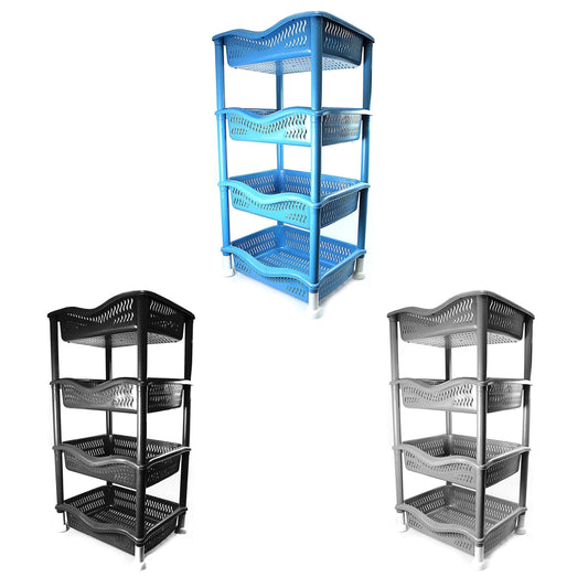 4 Tier Plastic Kitchen Food Storage Rack Organize Your Space Efficiently