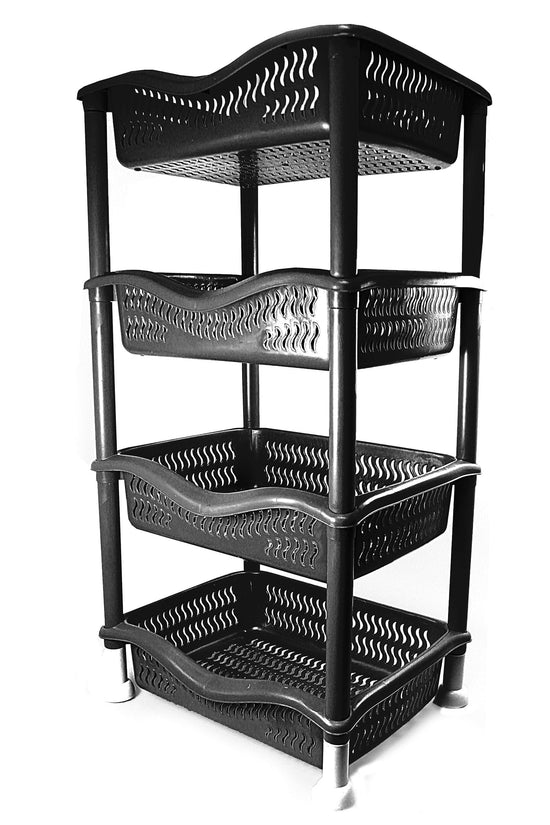 4 Tier Plastic Kitchen Food Storage Rack Organize Your Space Efficiently