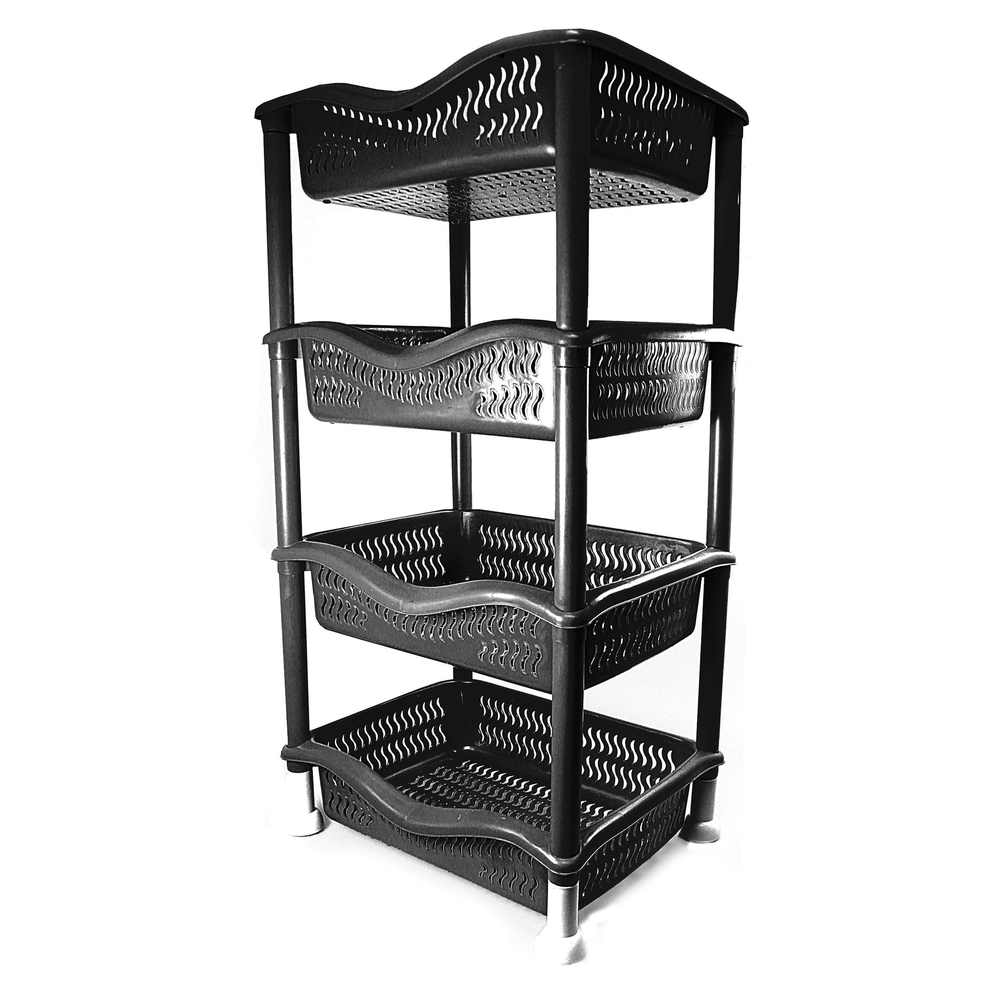 4 Tier Plastic Kitchen Food Storage Rack Organize Your Space Efficiently