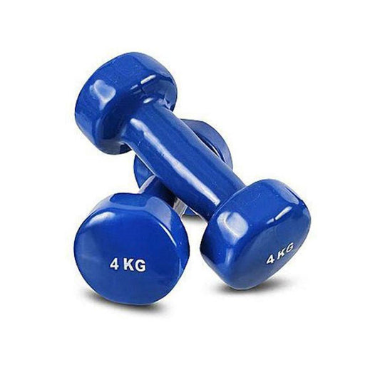 4kg Weight Training Vinyl Dumbbell Assorted Colors Single Piece