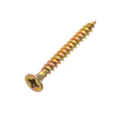 HighQuality 50 x 40 Pozi Chipboard Screws Yellow Finish
