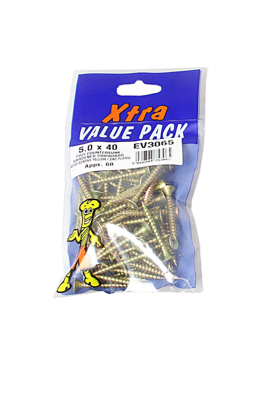 50 x 40 Pozi Chipboard Screws Premium DIY Fasteners