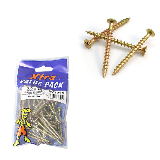 50 x 60 Pozi Chipboard Screws HighQuality DIY Fasteners