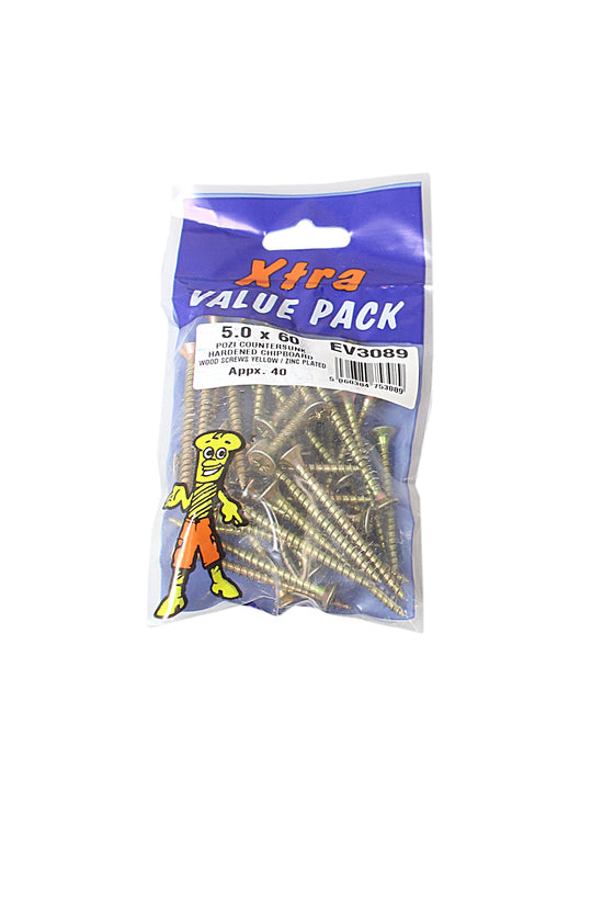 50 x 60 Pozi Chipboard Screws HighQuality DIY Fasteners