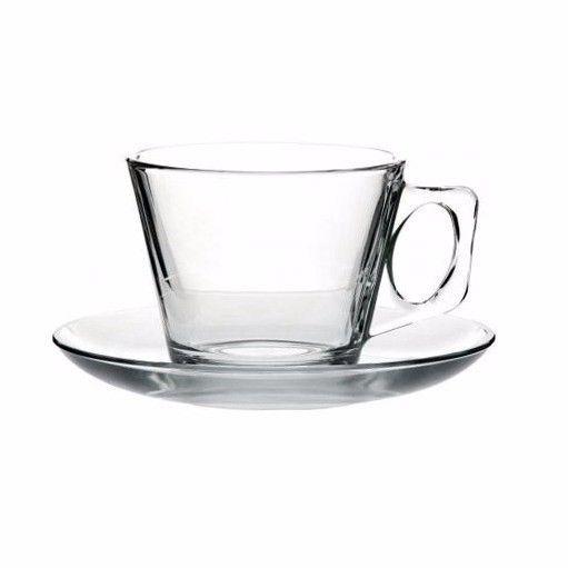 Elevate Your Espresso Experience with PB Vela Glass Espresso Cups Saucers Set of 12