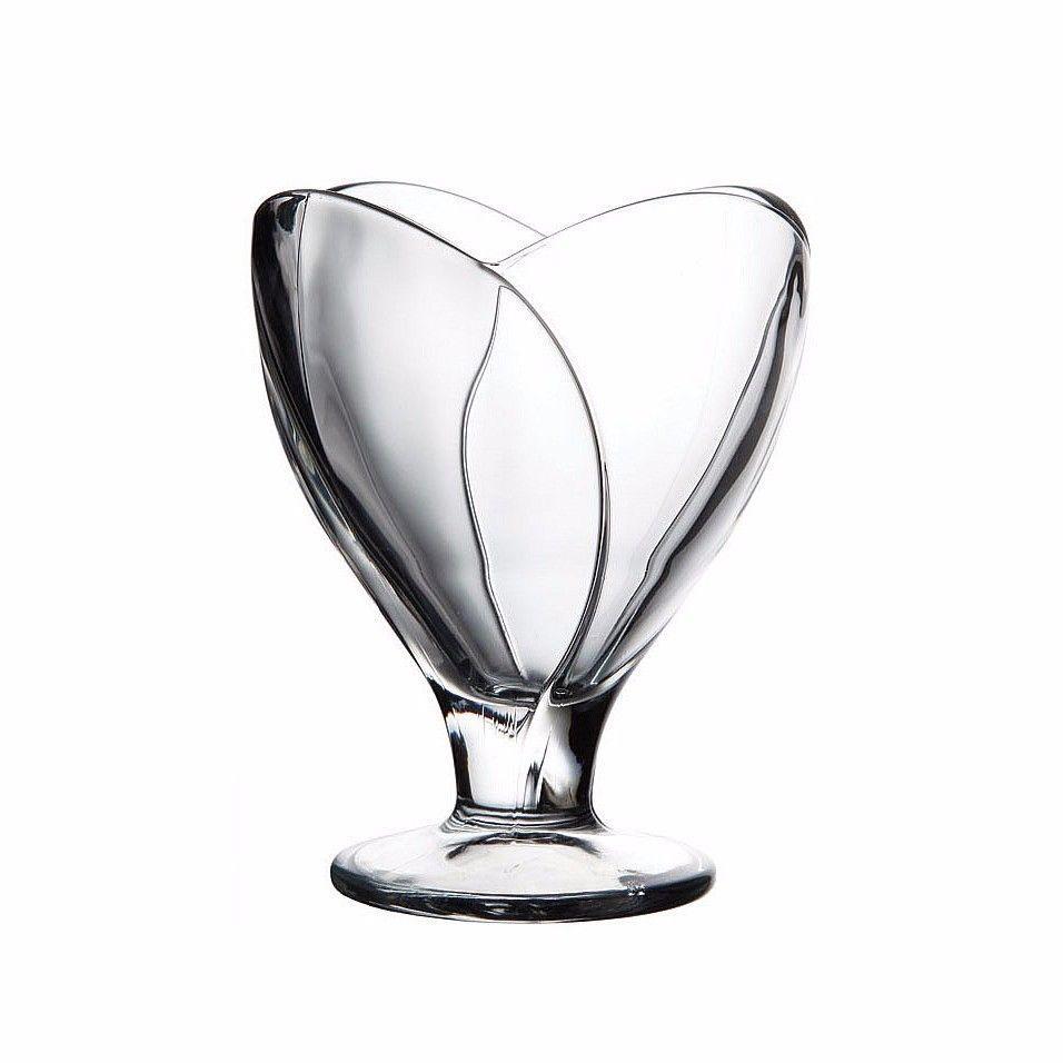 Elegant Glass Ice Cream Vase Cups Set of 2