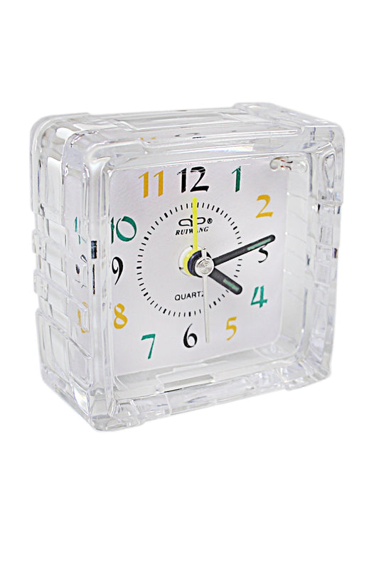 Compact Square Travel Alarm Clock ABS Material 65 x 7 x 35cm