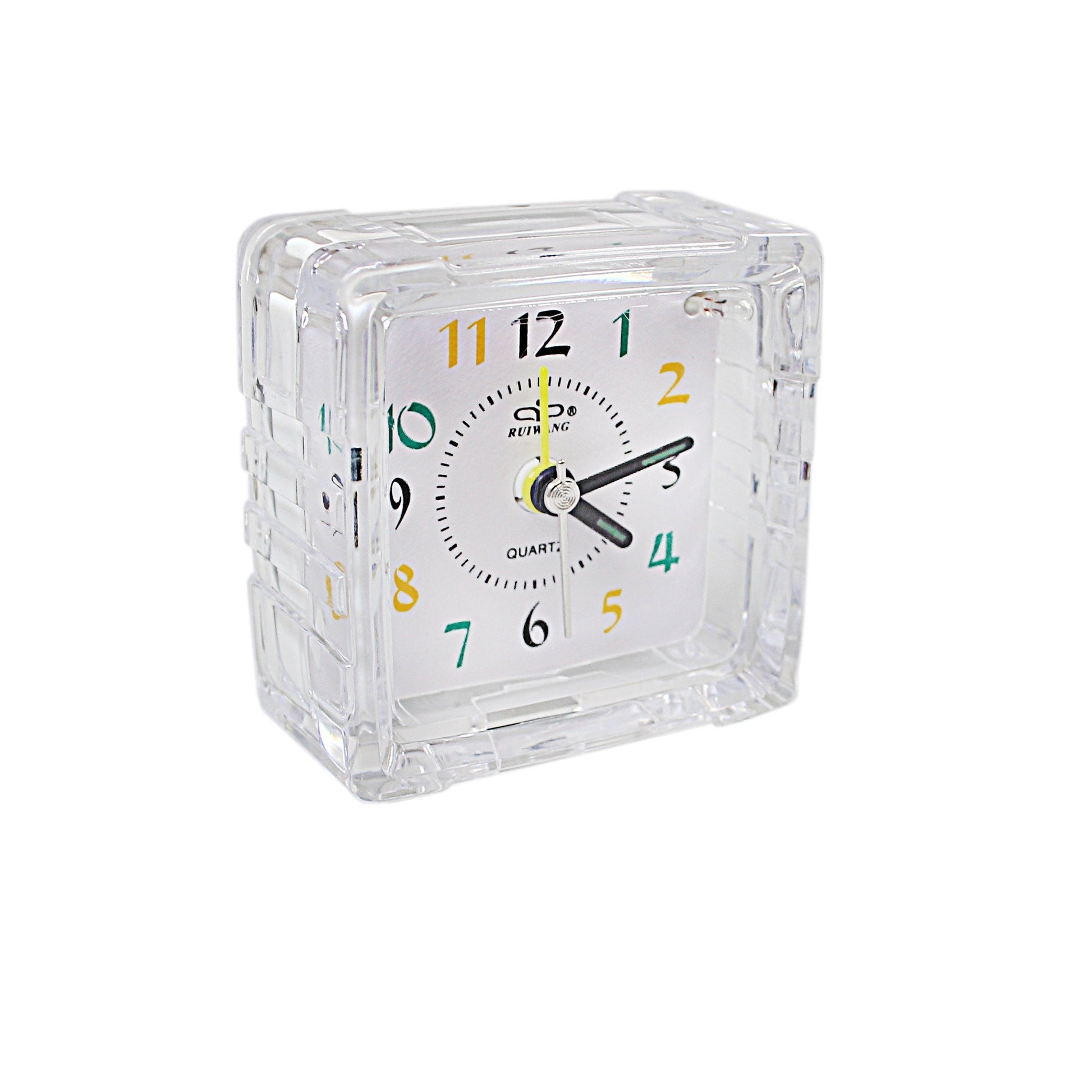 Compact Square Travel Alarm Clock ABS Material 65 x 7 x 35cm