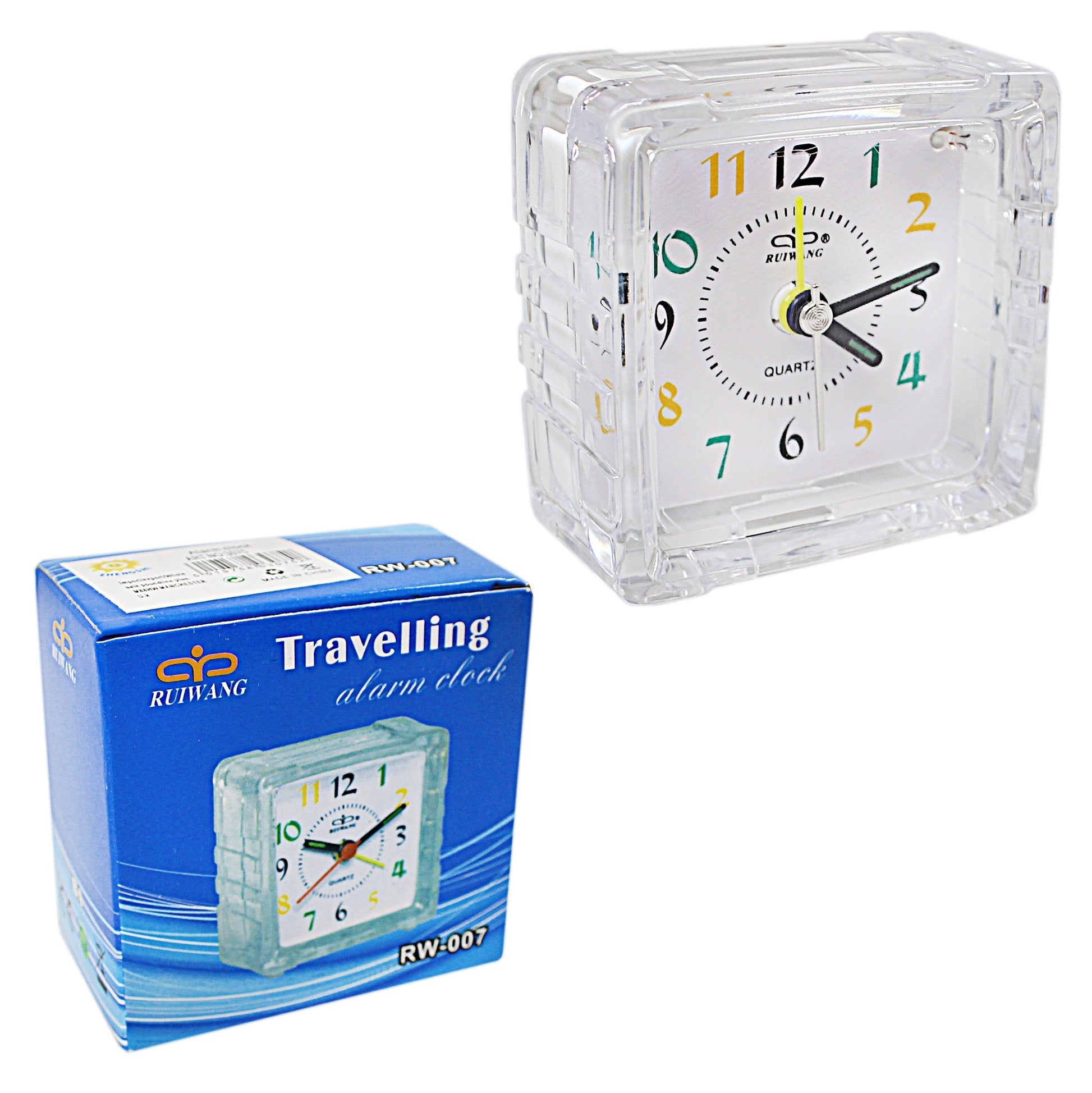 Compact Square Travel Alarm Clock ABS Material 65 x 7 x 35cm