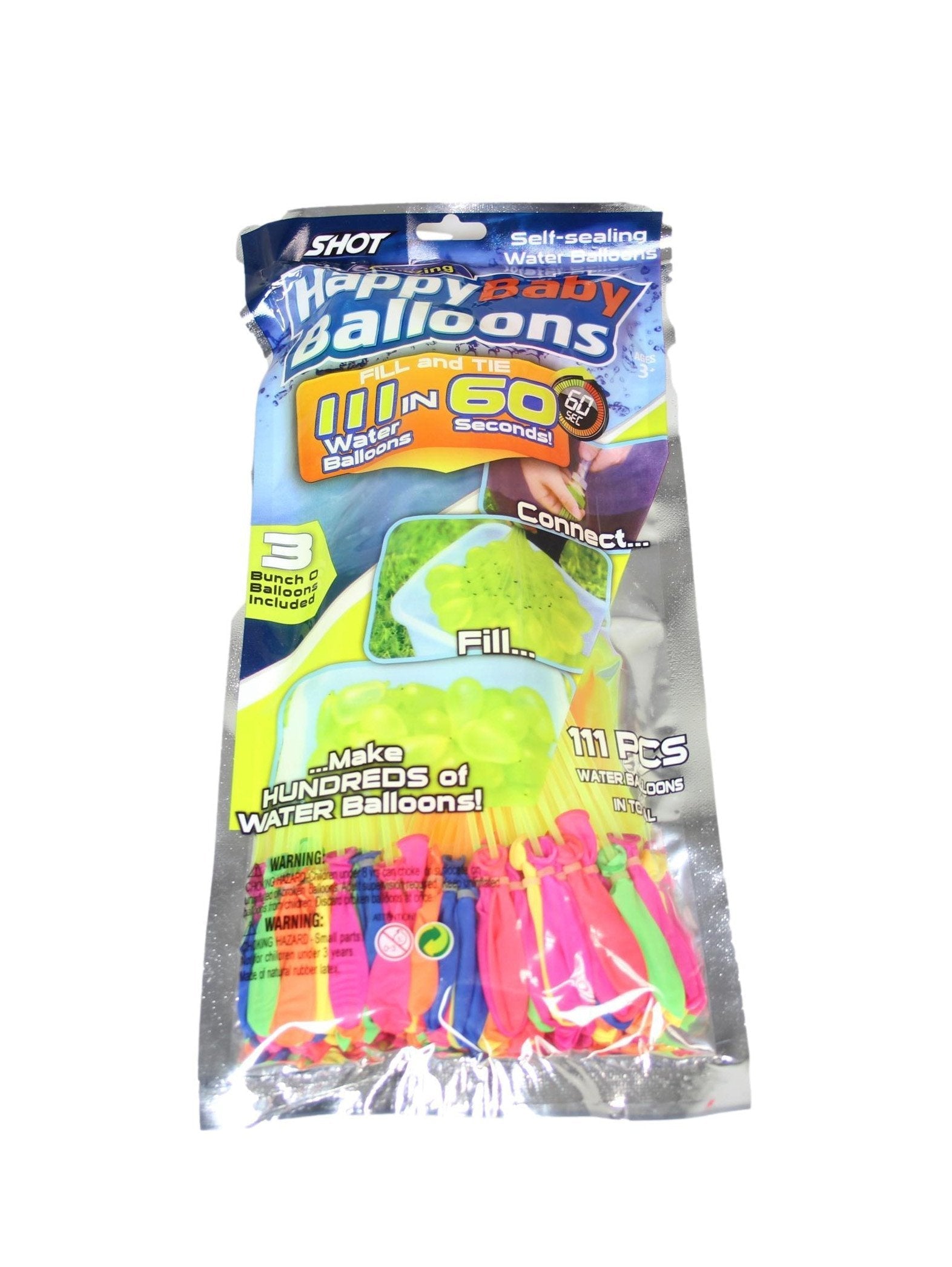 3 Bunch Water Aqua Balloons Fill Seal 111 Balloons Instantly