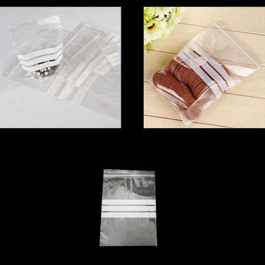 Clear Zipper Bags 80x120mm Pack of 50 for Versatile Storage
