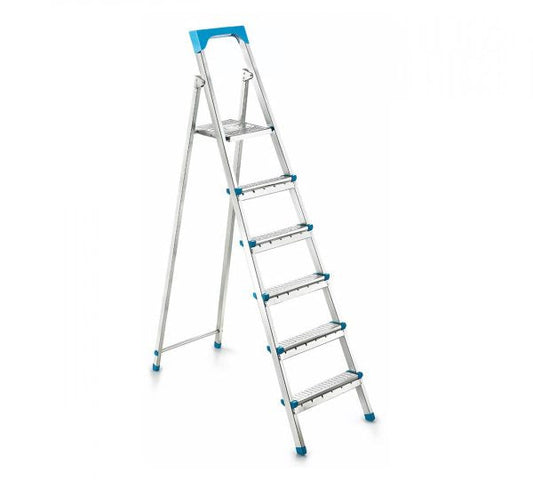 5 1 Multipurpose Metal Indoor Outdoor Step Ladder Sturdy Foldable Design